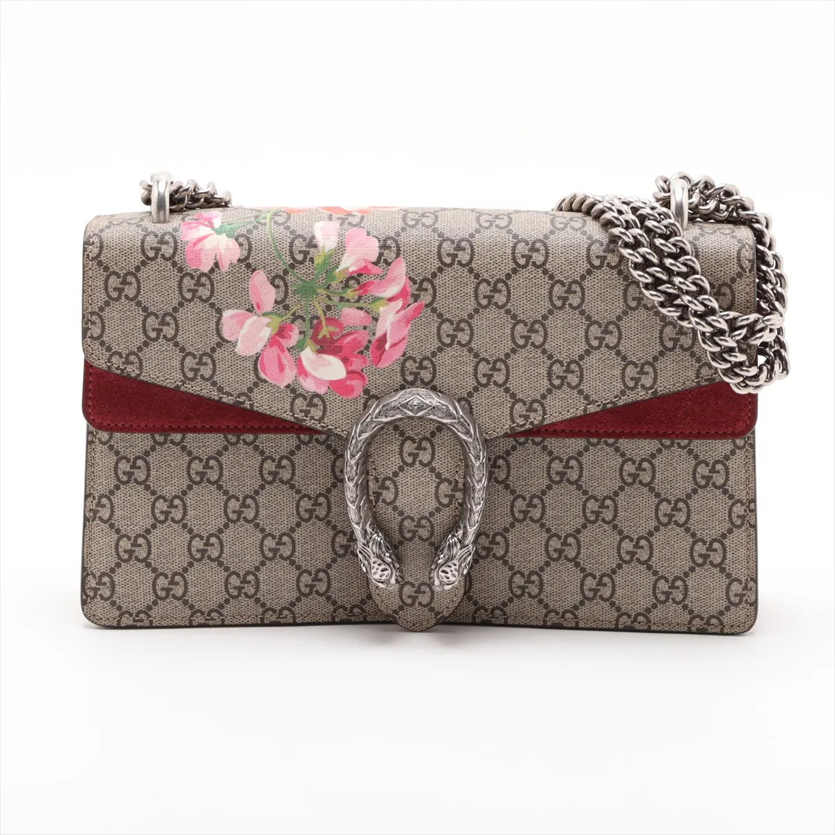 Gucci GG Blooms Dionysus Small Shoulder Bag GG Supreme Beige Red 3514