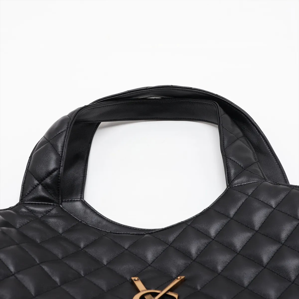 YSL Icare Medium Tote Black Leather 3515