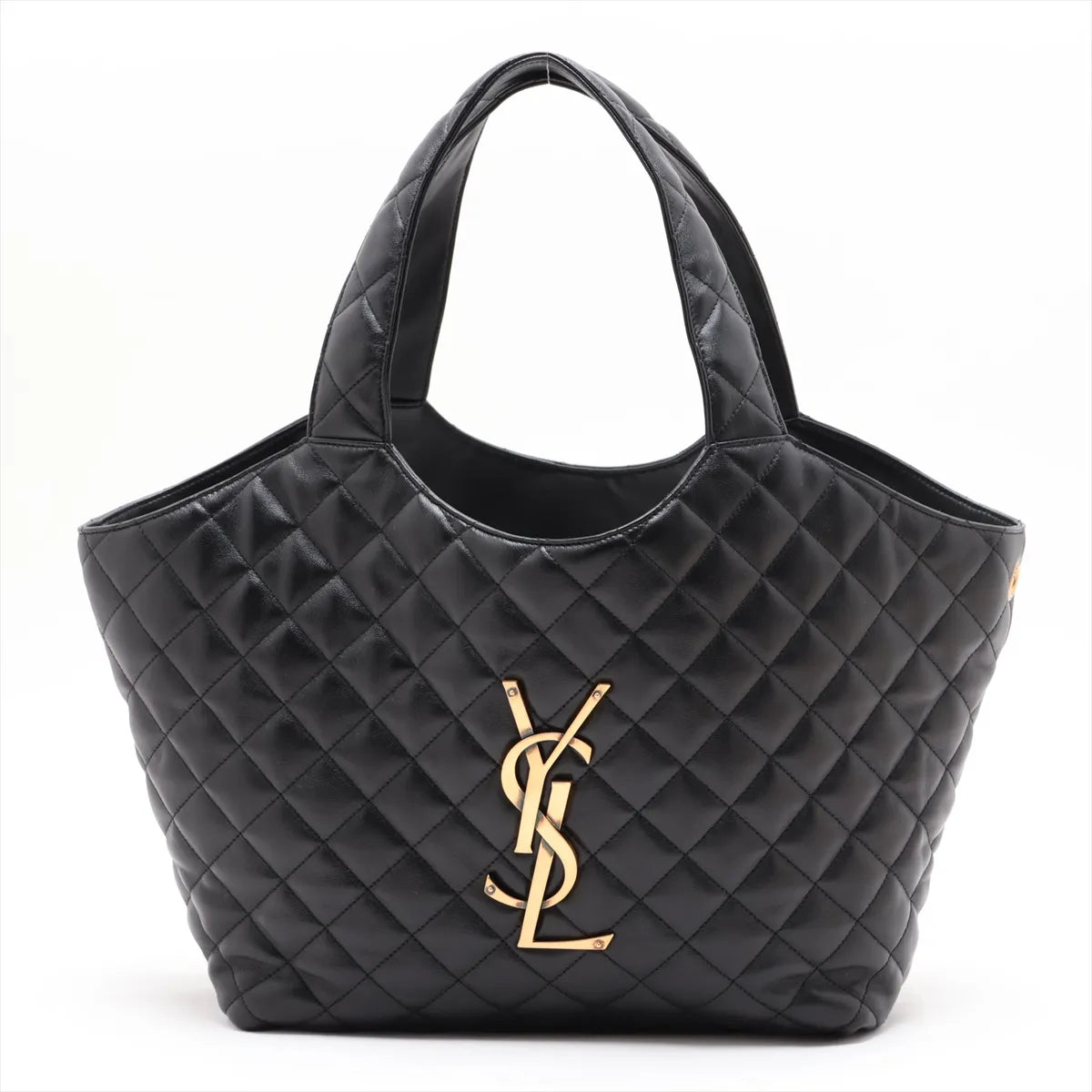 YSL Icare Medium Tote Black Leather 3515