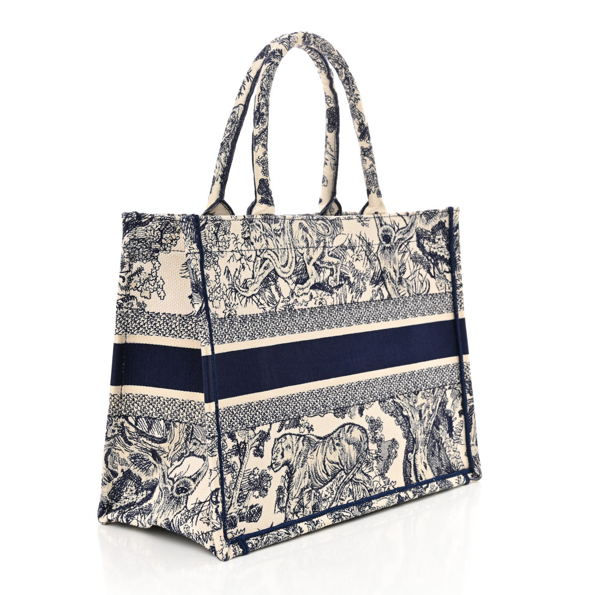 Dior Medium Book Tote Navy Toile de Jouy