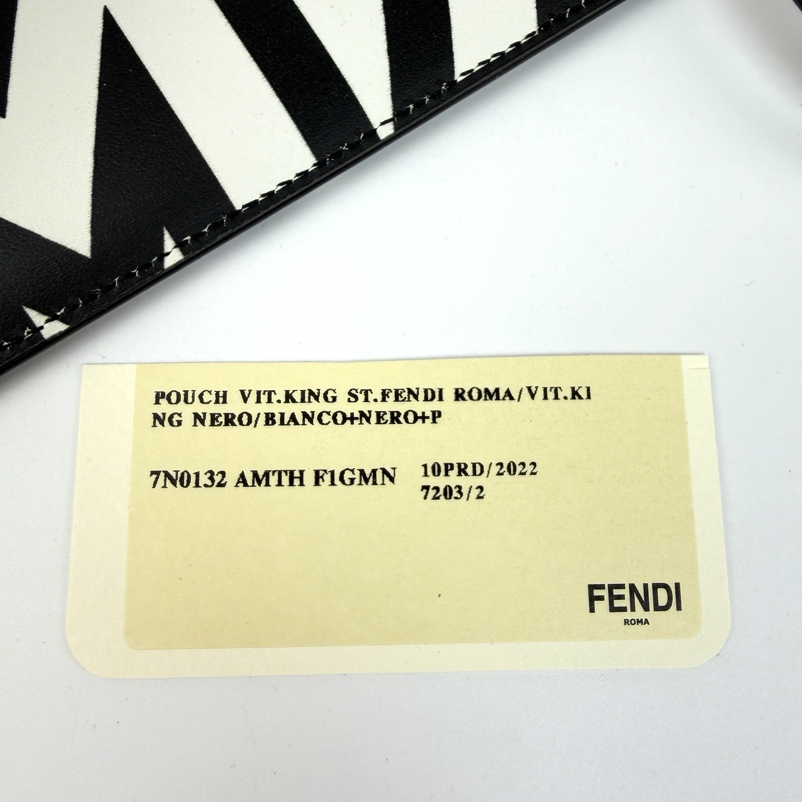 Fendi Roma Logo Wristlet Clutch Pouch 2469