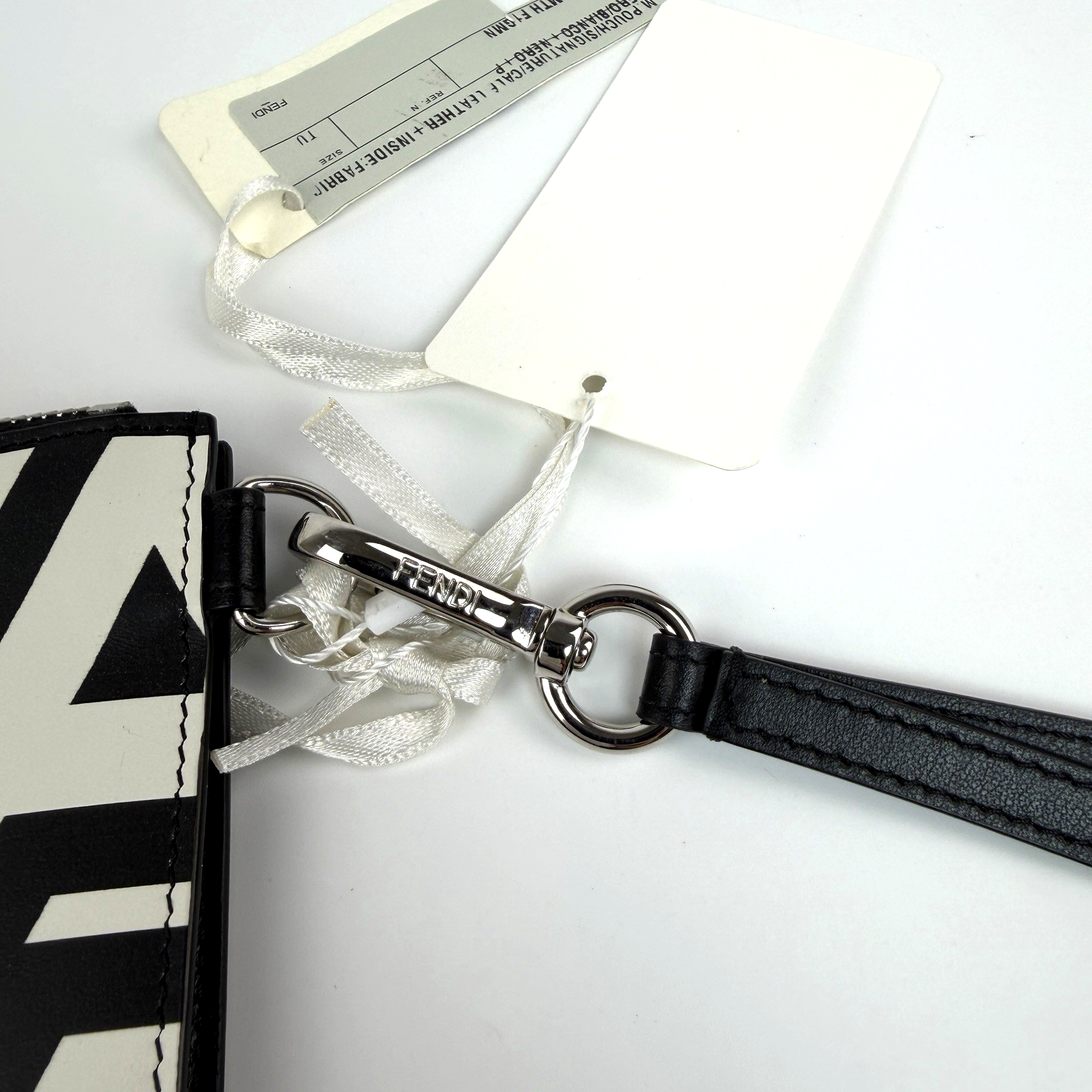 Fendi Roma Logo Wristlet Clutch Pouch 2469