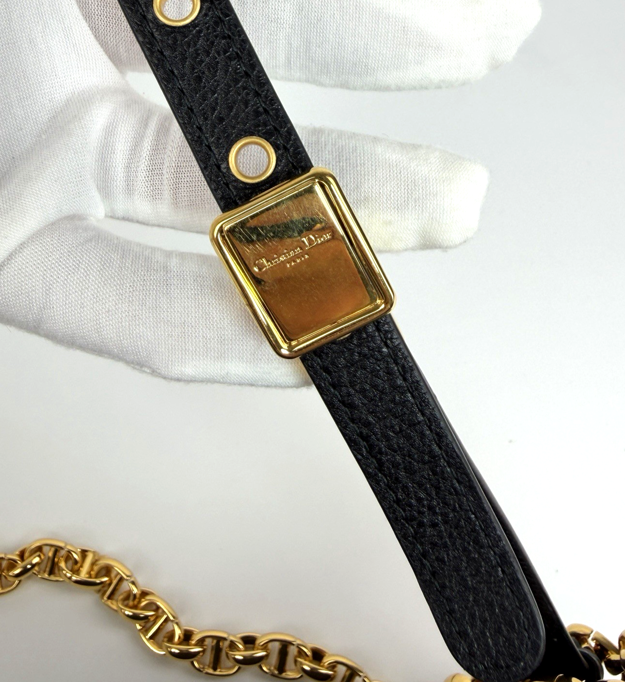 Dior 30 Montaigne East West Black Leather 1440
