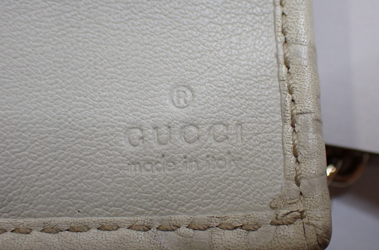 Gucci Chain Wallet Ivory Guccisima 3173
