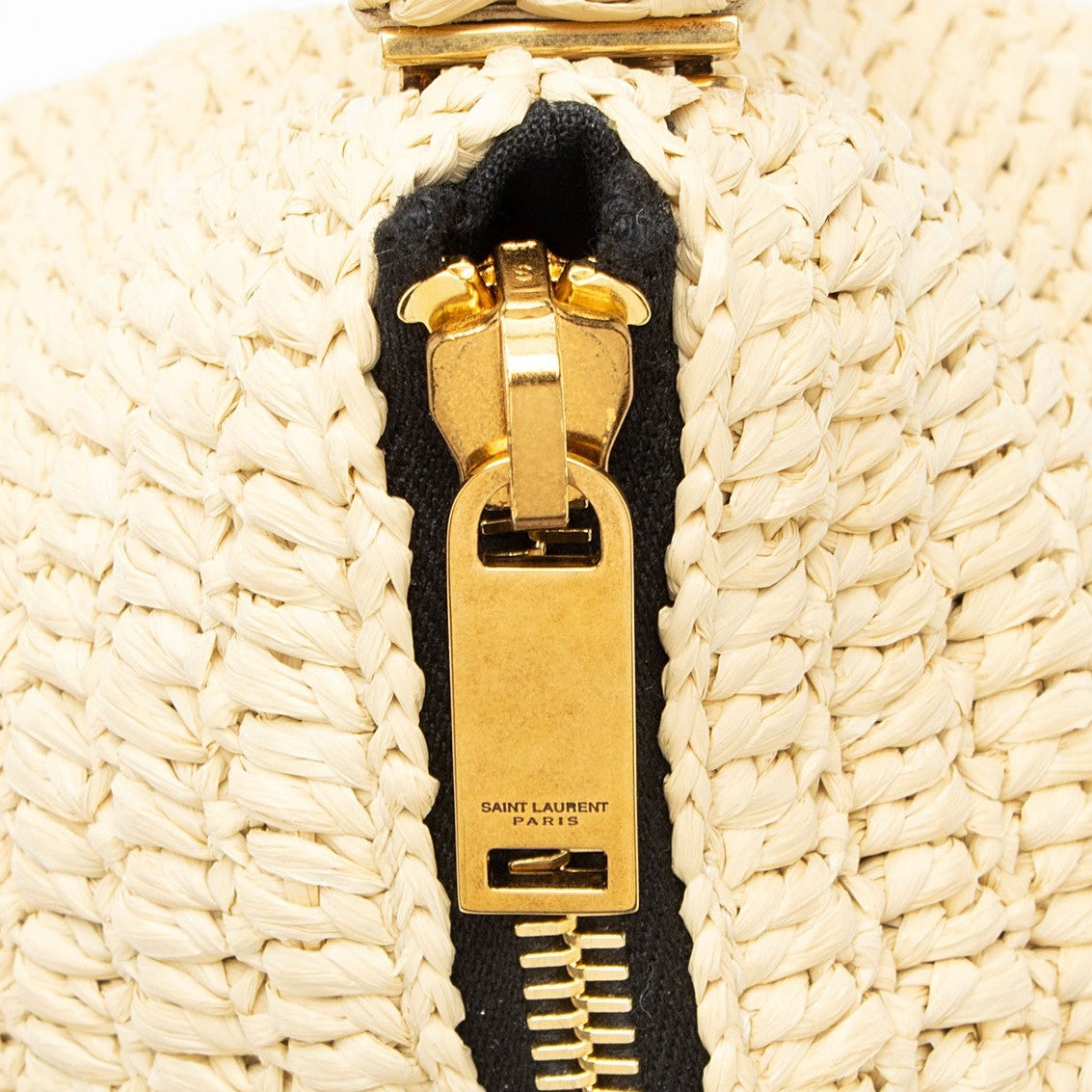 YSL Le Tuc Beige Raffia Shoulder Bag 3389