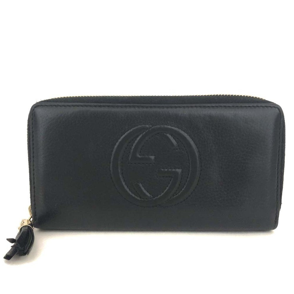 Gucci Soho Zippy Wallet Black Leather 3336