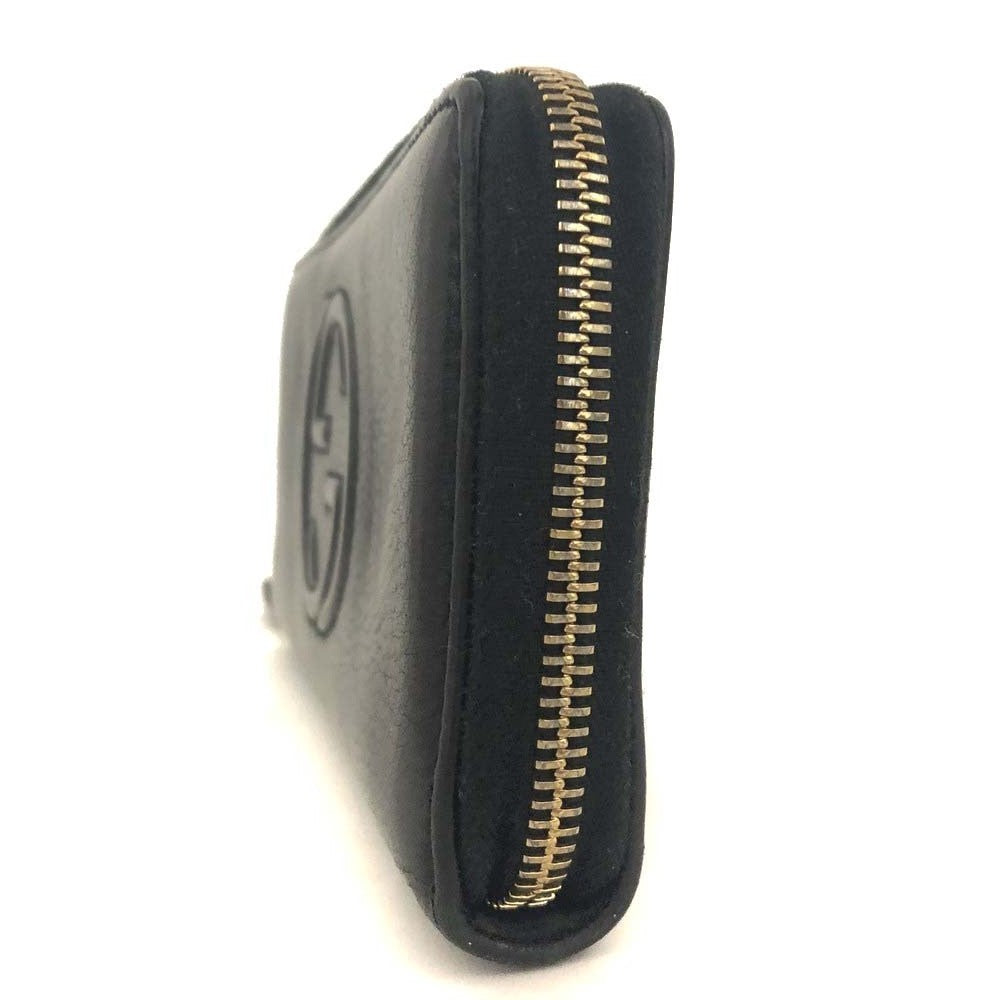 Gucci Soho Zippy Wallet Black Leather 3336