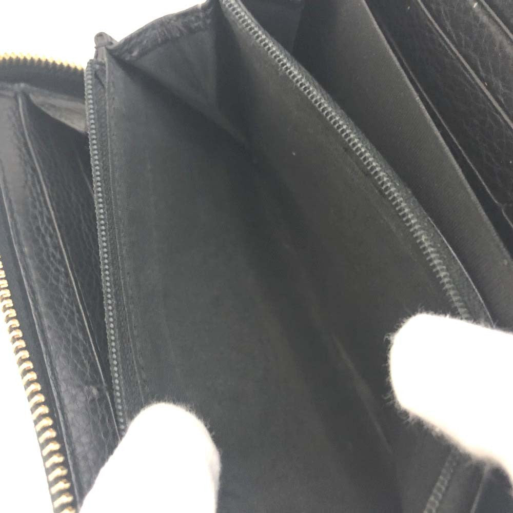Gucci Soho Zippy Wallet Black Leather 3336