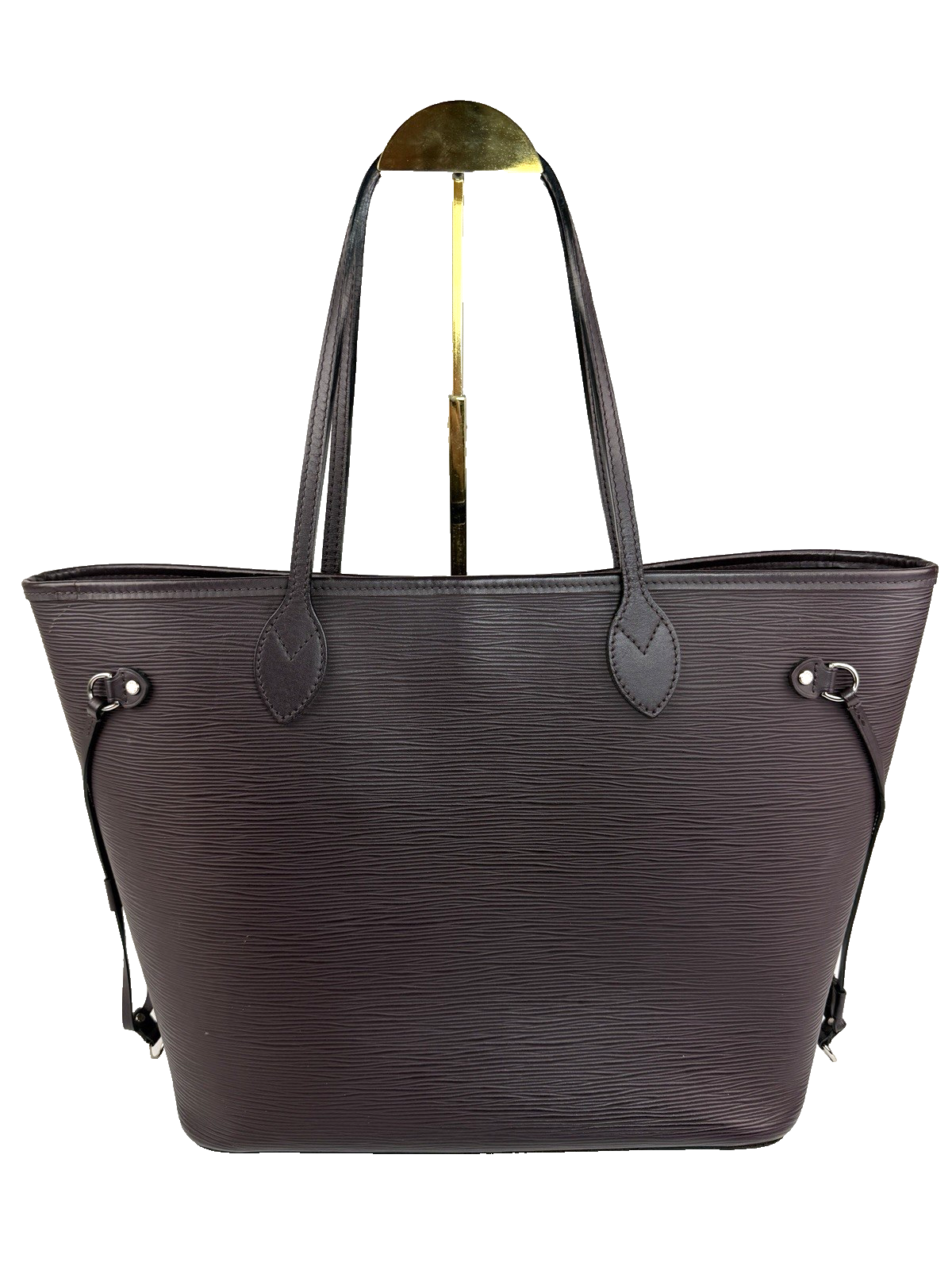 Louis Vuitton Neverfull MM w/ Pouch Purple Bordeaux Epi Leather 2631