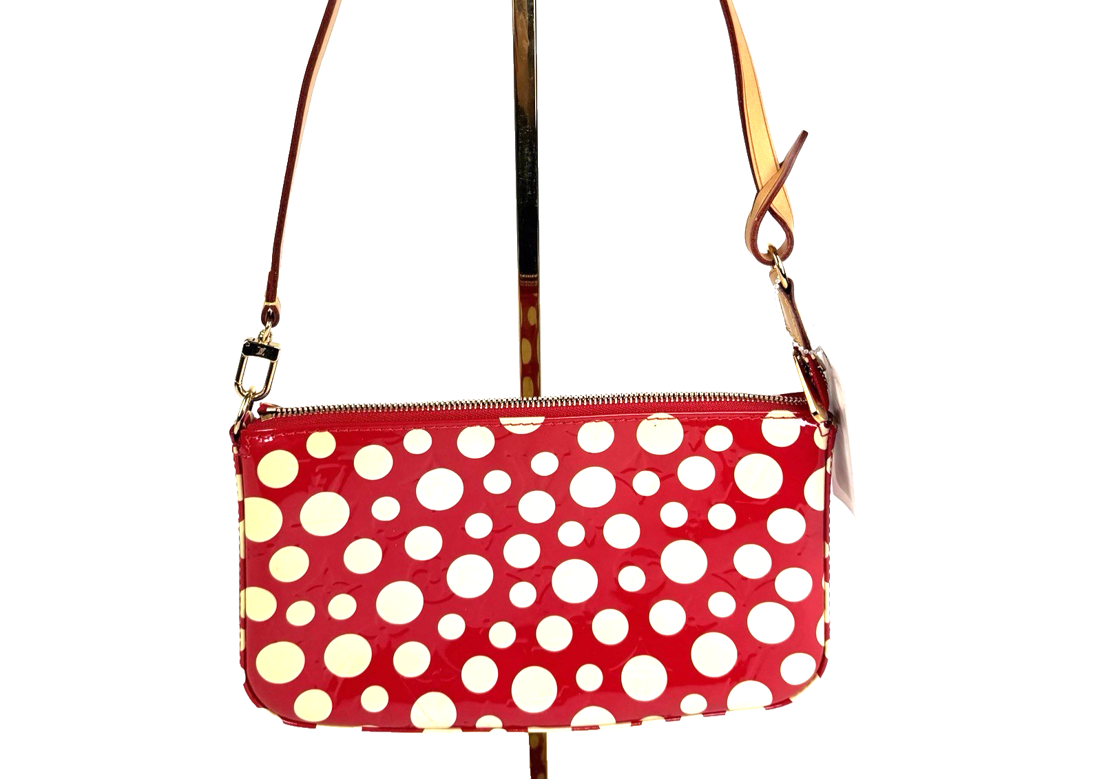 Louis Vuitton Yayoi Kusama Red Infinity Dots Pochette Accessories Vernis 1223