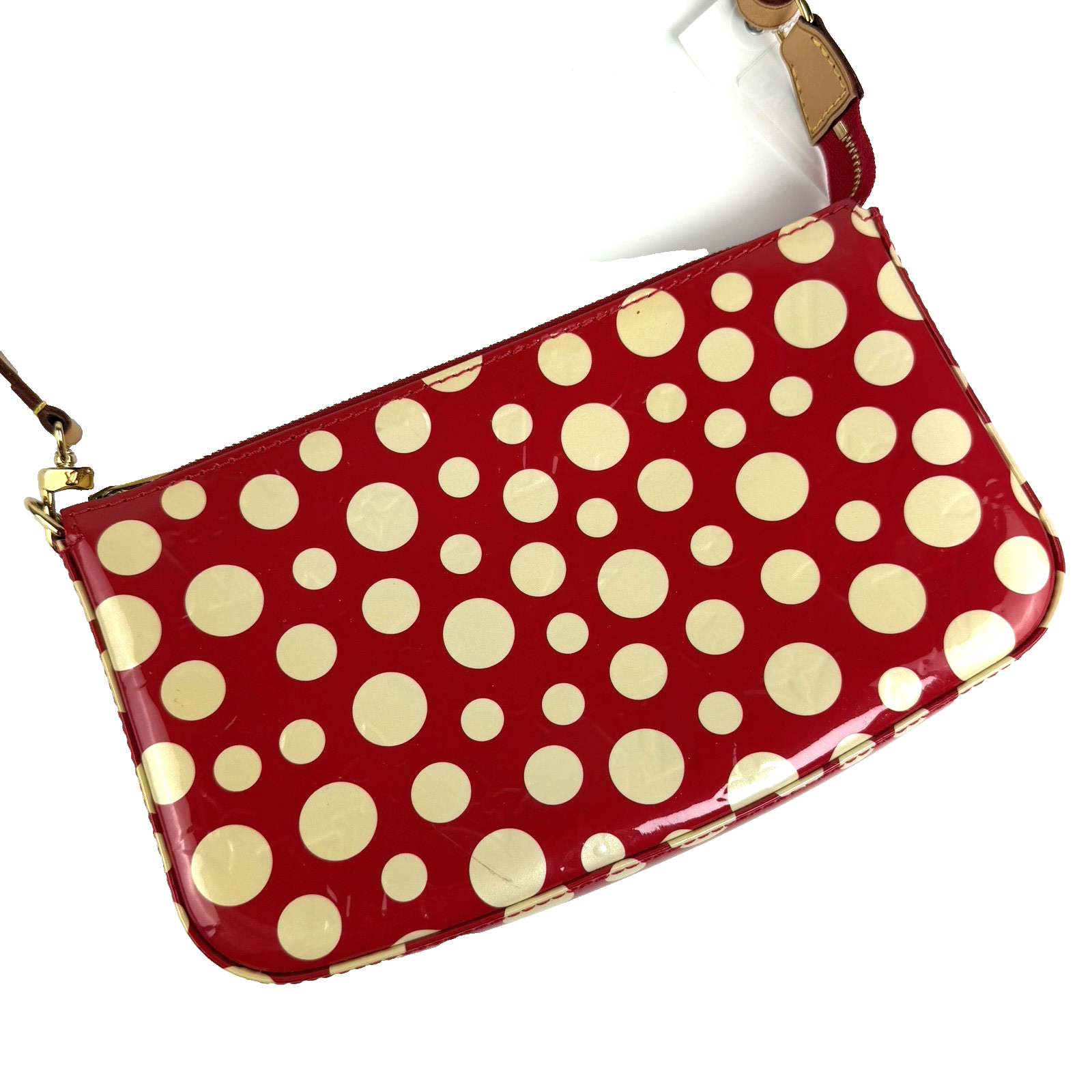Louis Vuitton Yayoi Kusama Red Infinity Dots Pochette Accessories Vernis 1223
