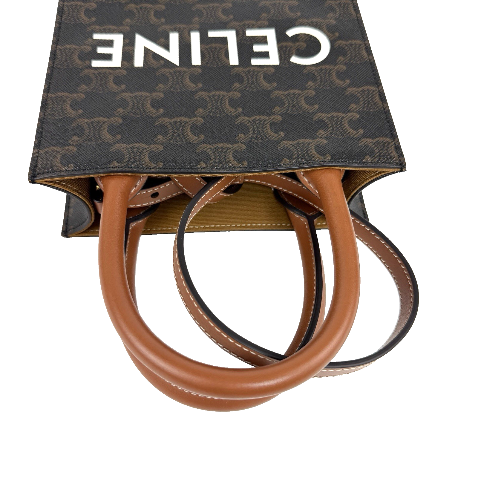 Celine Mini Vertical Cabas Tote Triomphe Canvas 2412