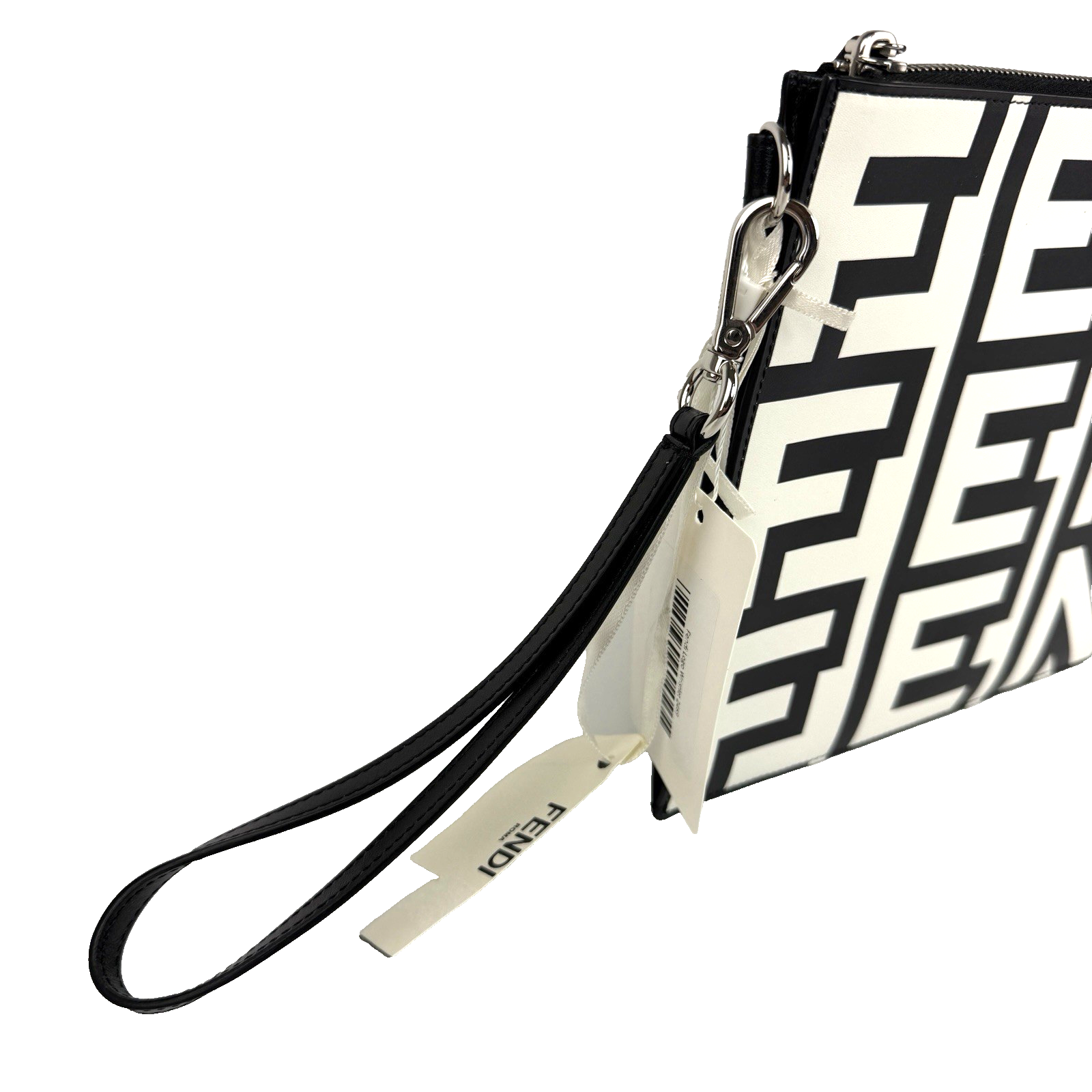 Fendi Roma Logo Wristlet Clutch Pouch 2469