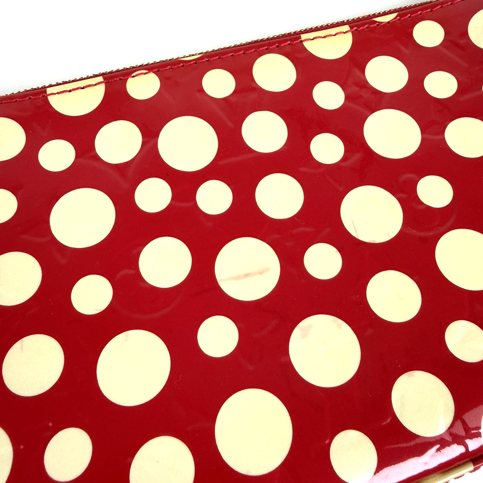 Louis Vuitton Yayoi Kusama Red Infinity Dots Pochette Accessories Vernis 1223