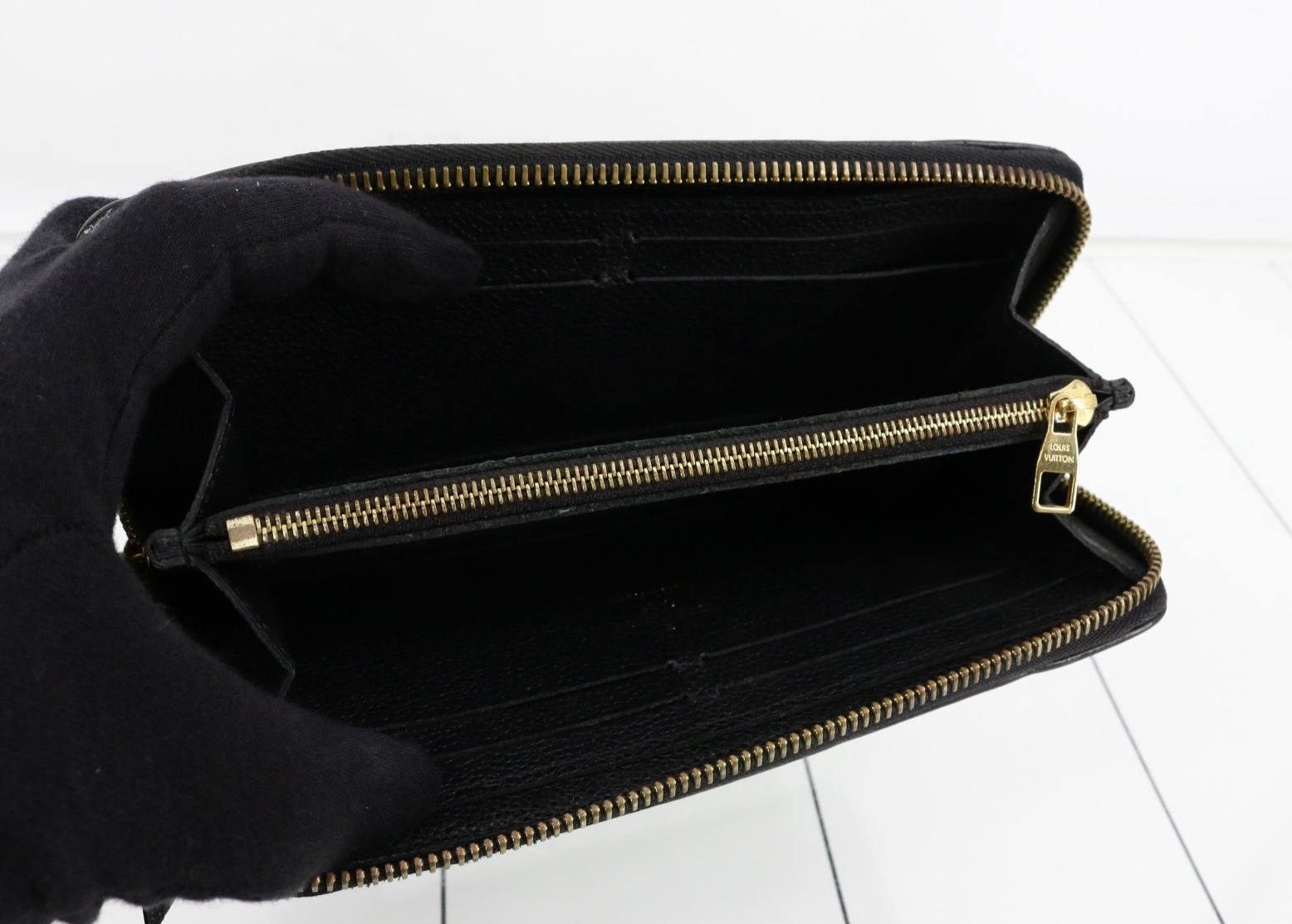 Louis Vuitton Clemence Wallet Black Empreinte 3176