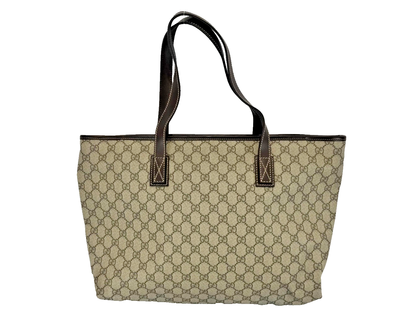 Gucci Shoulder Bag GG Supreme Leather Handles 3441