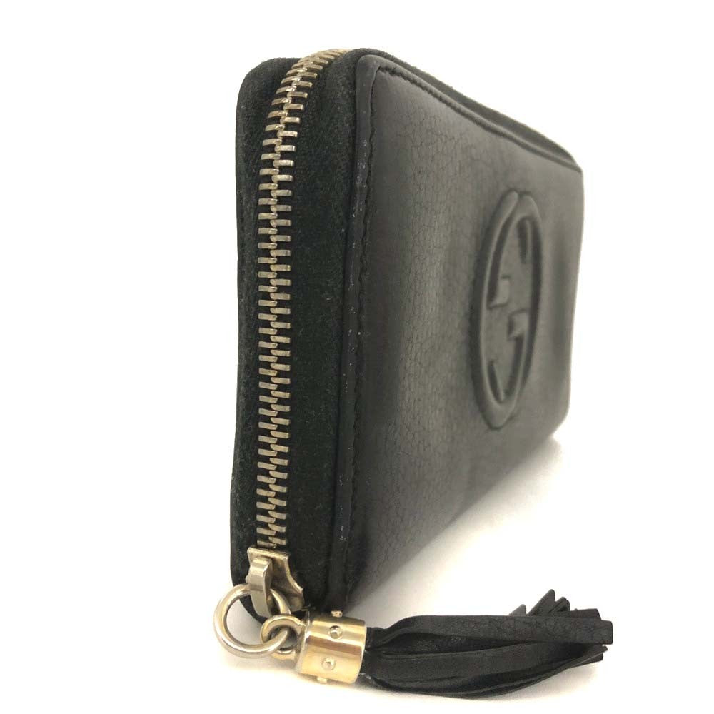 Gucci Soho Zippy Wallet Black Leather 3335