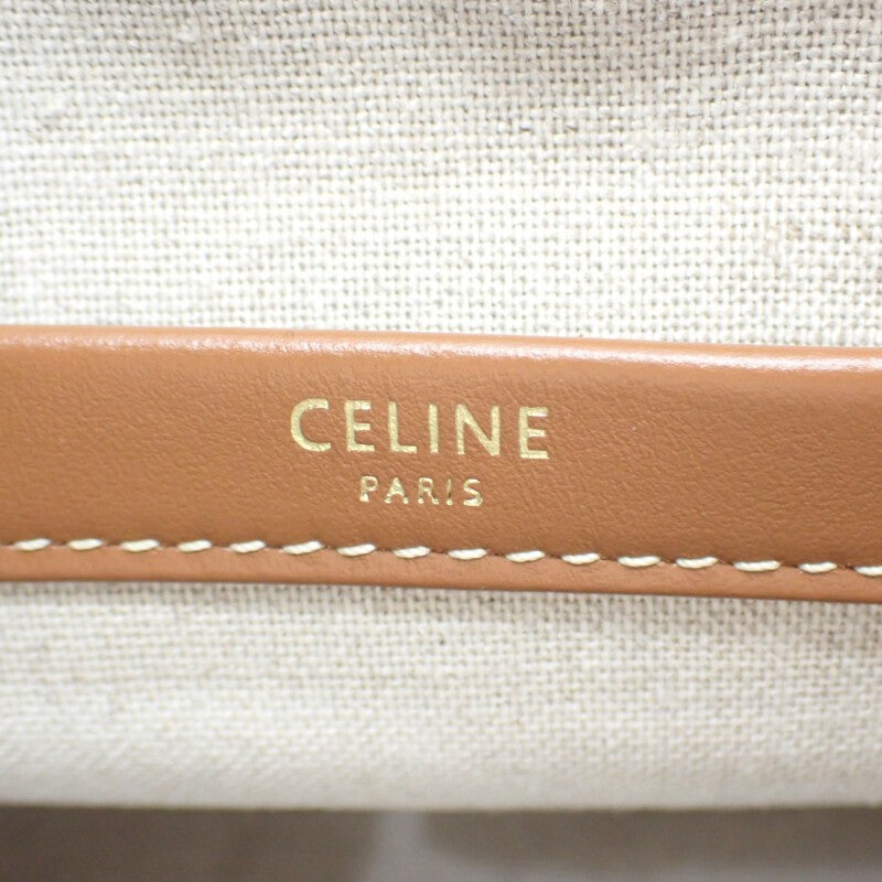 Celine Cabas Thais Tote Small Beige Jacquard
