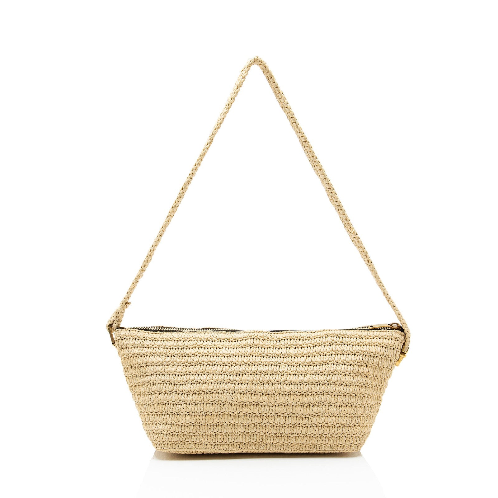 YSL Le Tuc Beige Raffia Shoulder Bag 3389