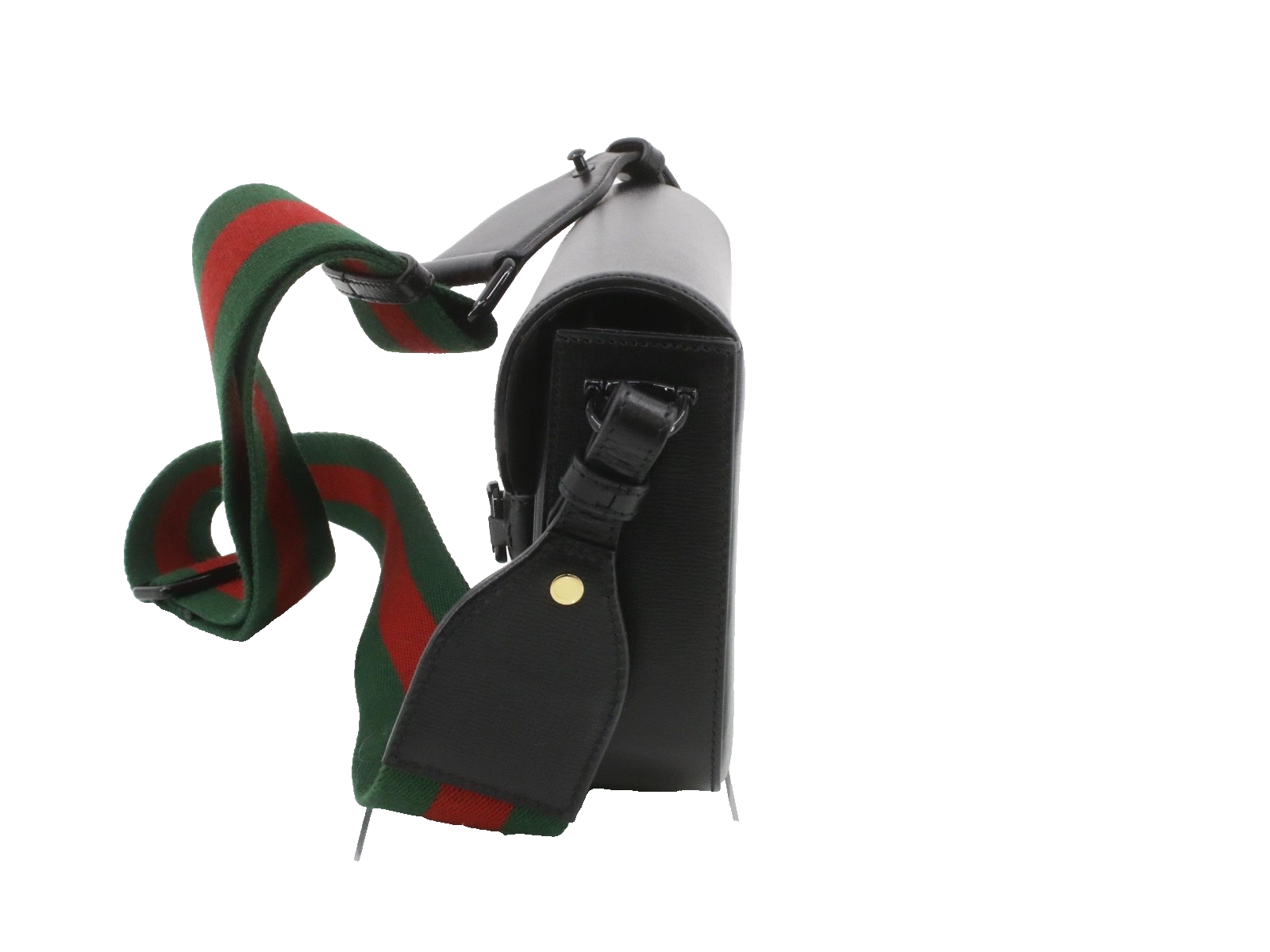 Gucci 1955 Horsebit Bag Black Azalea Calf Leather Sherry Line 3449