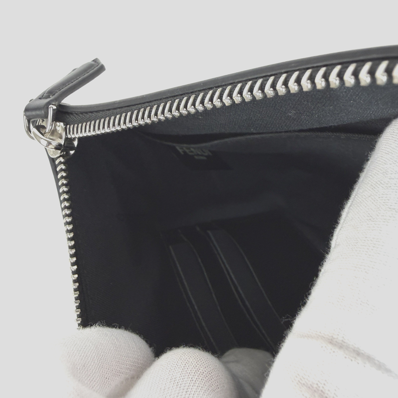 Fendi Roma Logo Wristlet Clutch Pouch 2469