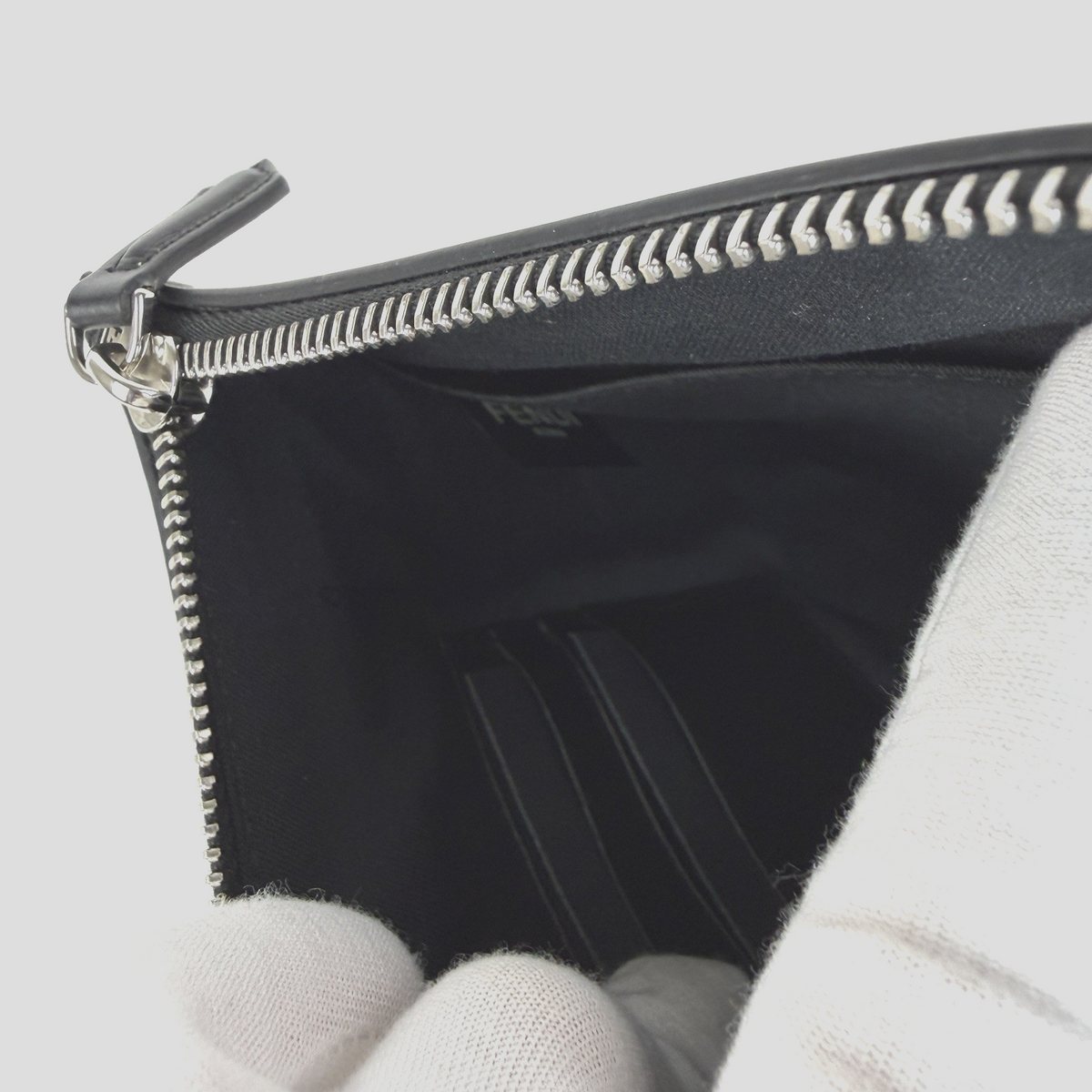 Fendi Roma Logo Wristlet Clutch Pouch 2469