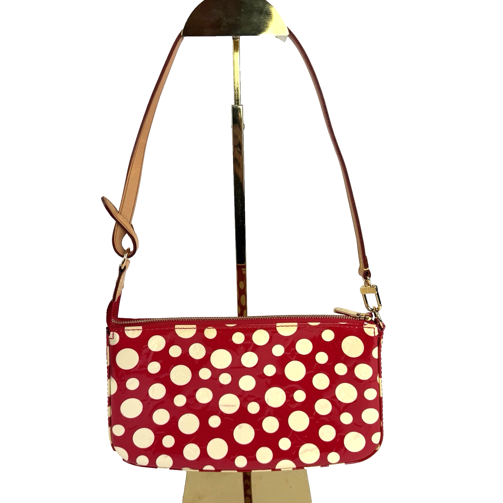 Louis Vuitton Yayoi Kusama Red Infinity Dots Pochette Accessories Vernis 1223