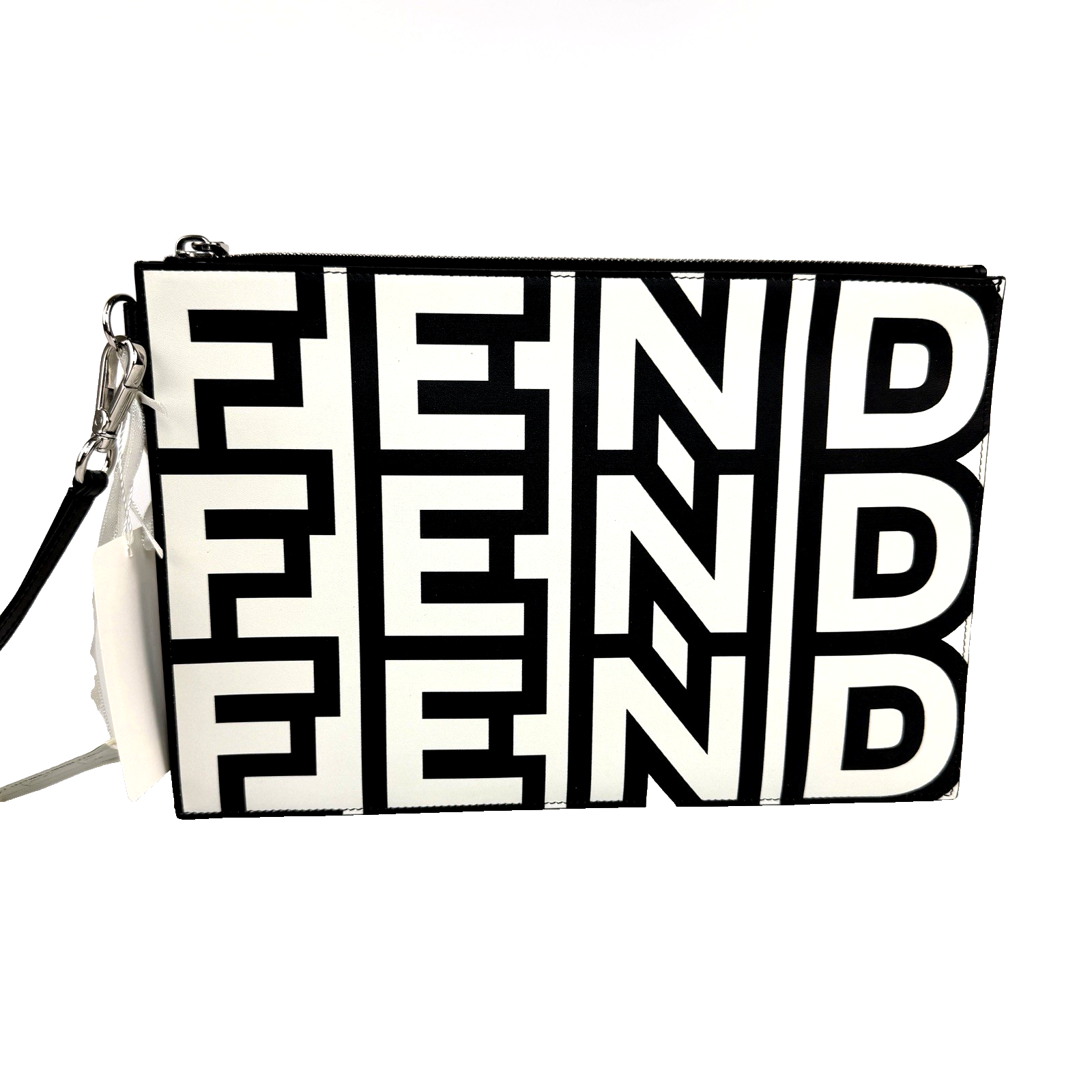 Fendi Roma Logo Wristlet Clutch Pouch 2469