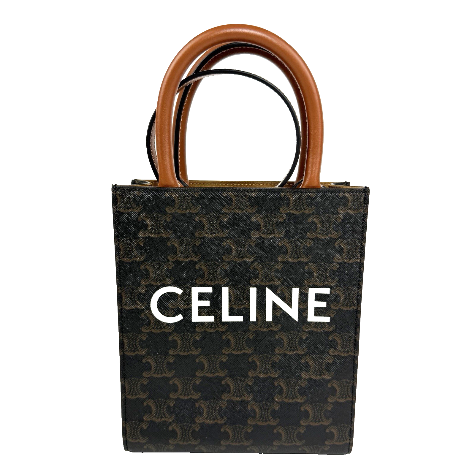 Celine Mini Vertical Cabas Tote Triomphe Canvas 2412