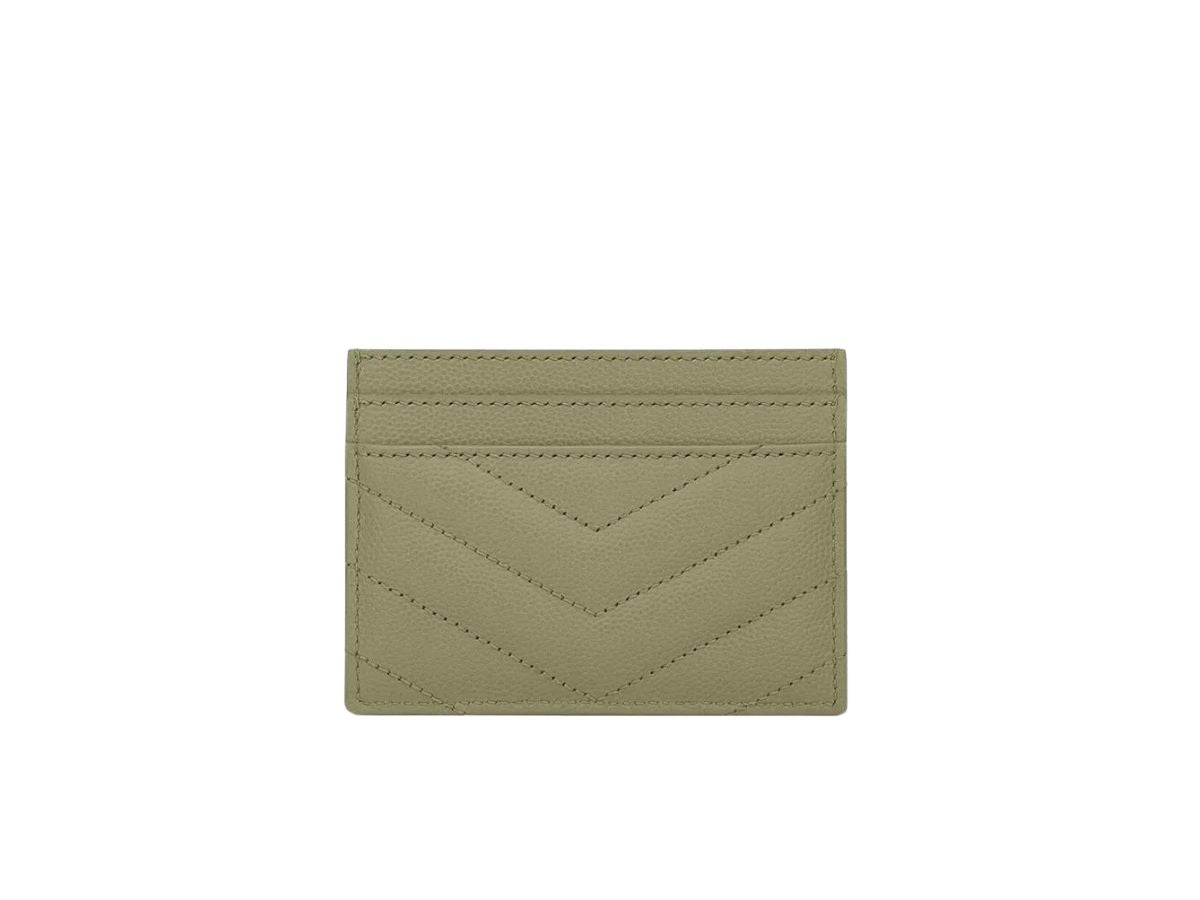 YSL Cassandre Cardholder Light Sage