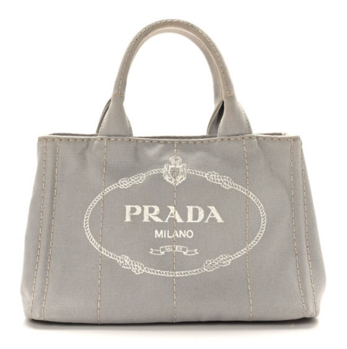 Prada Canapa 2-Way Grey Canvas 2489